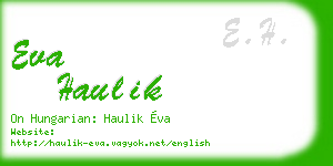 eva haulik business card